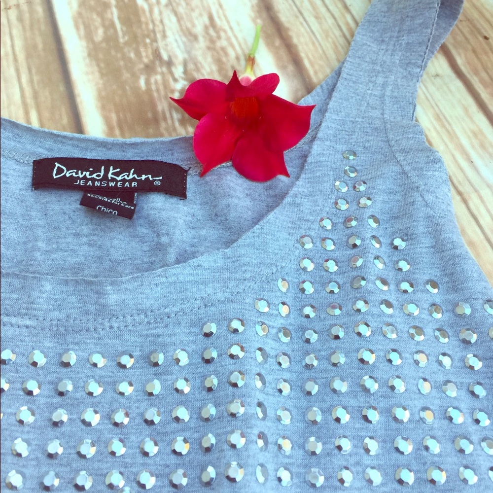 David Kahn S studded tank sophisticated rocknroll